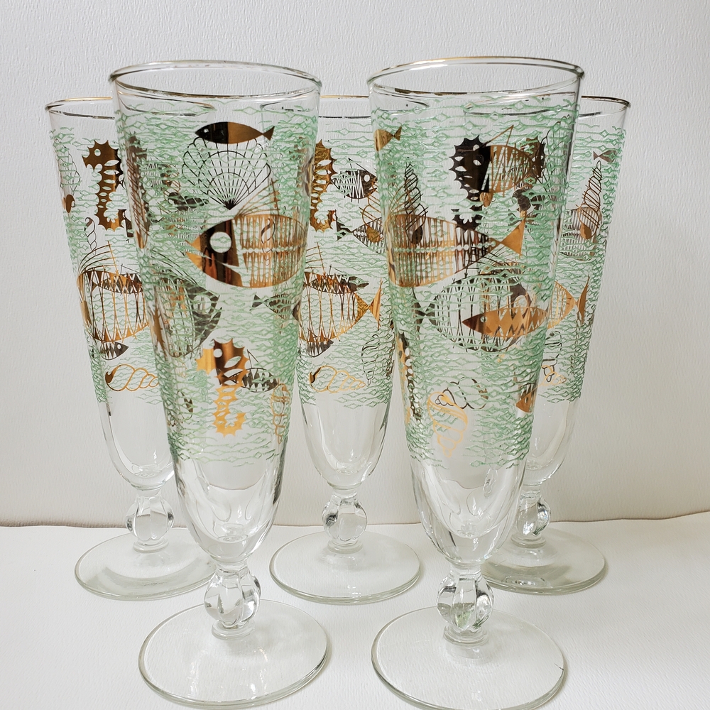 Vintage Libbey Marine Life Glasses